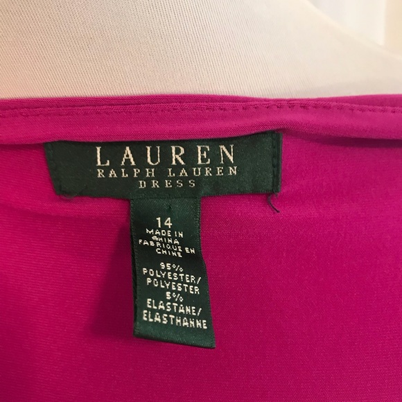 Ralph Lauren magenta drop waist dress 14 A2 - Picture 7 of 7